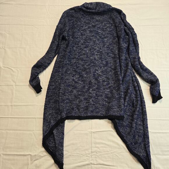 Eileen Fisher Linen Blend Open Front Cardigan Sweater Blue XS Lagenlook Travel - Picture 6 of 7